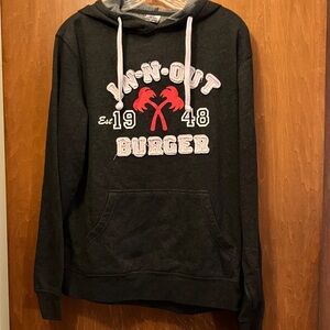Charcoal Gray In-n-Out  Burger Hoodie Sweater Size M